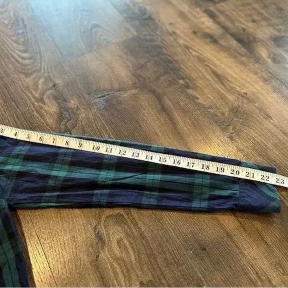 *EUC* Vineyard Vines Women's Blue Green Plaid Long Sleeve Shirt Size 00 - Picture 8 of 8